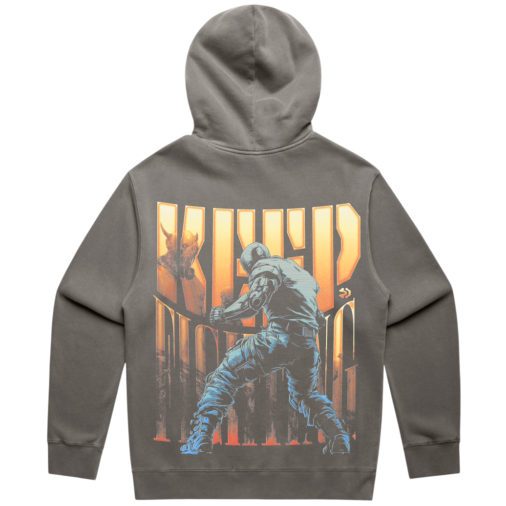 Keep Fighting Gray Sweatsuit - Hoodie Only